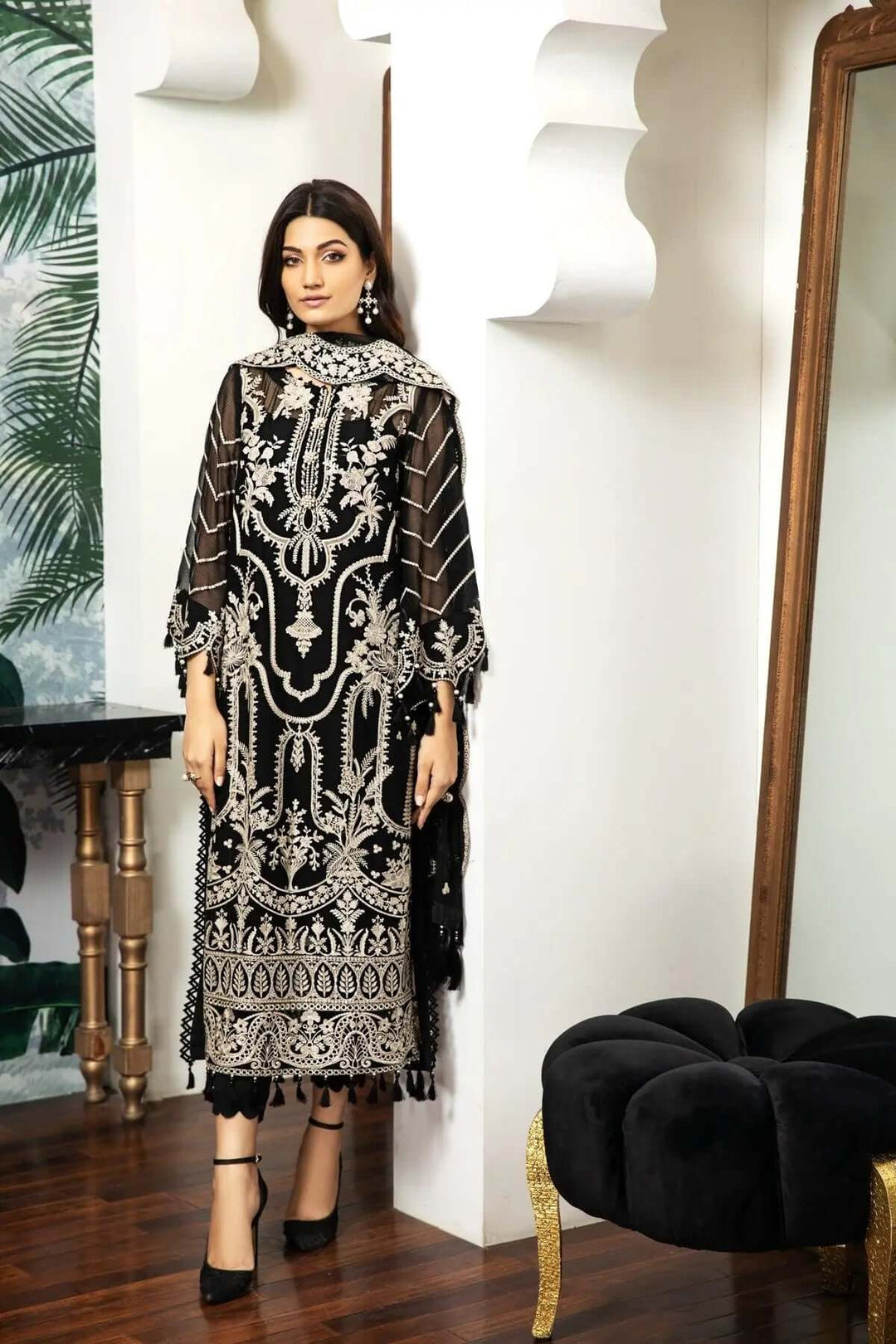 Alizeh Fashion Unstitched Embroidered Chiffon 3 Piece Suit AF26UCF AF-CH-2063-Clara - Festive Collection