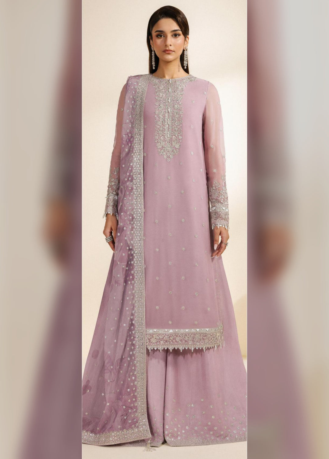 Meraki by Zarif Unstitched Embroidered Chiffon 3 Piece Suit ZR26UCM NAHLA 04 - Festive Collection