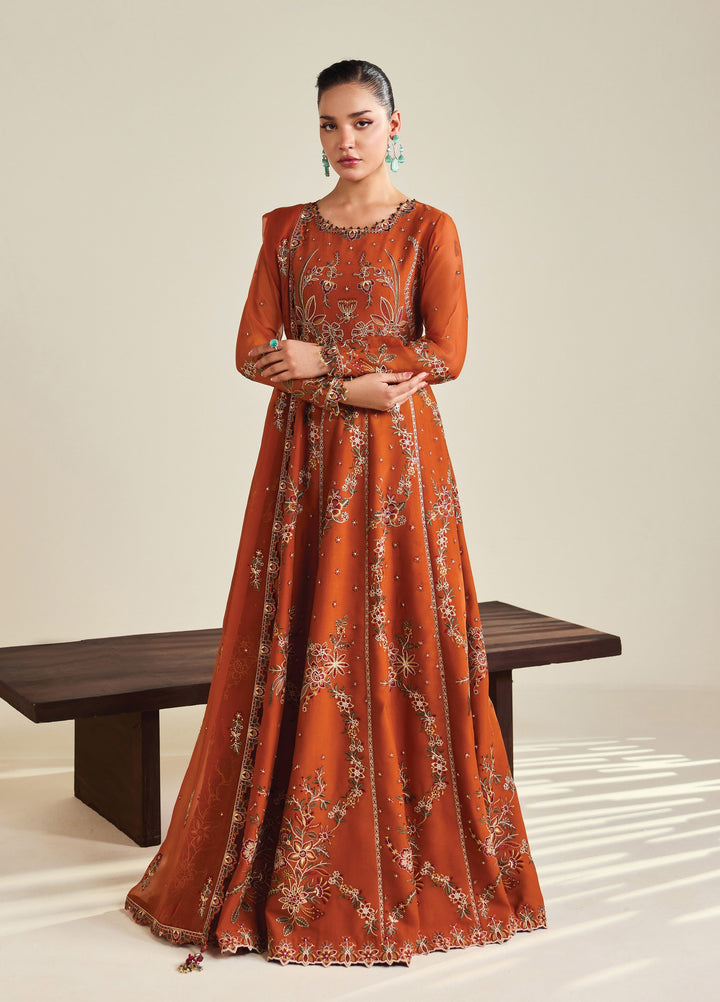 Dhaagay by Alizeh Fashion Unstitched Embroidered Chiffon 3 Piece Suit AF26UCD AF-DHG-5048 Zumar - Festive Collection