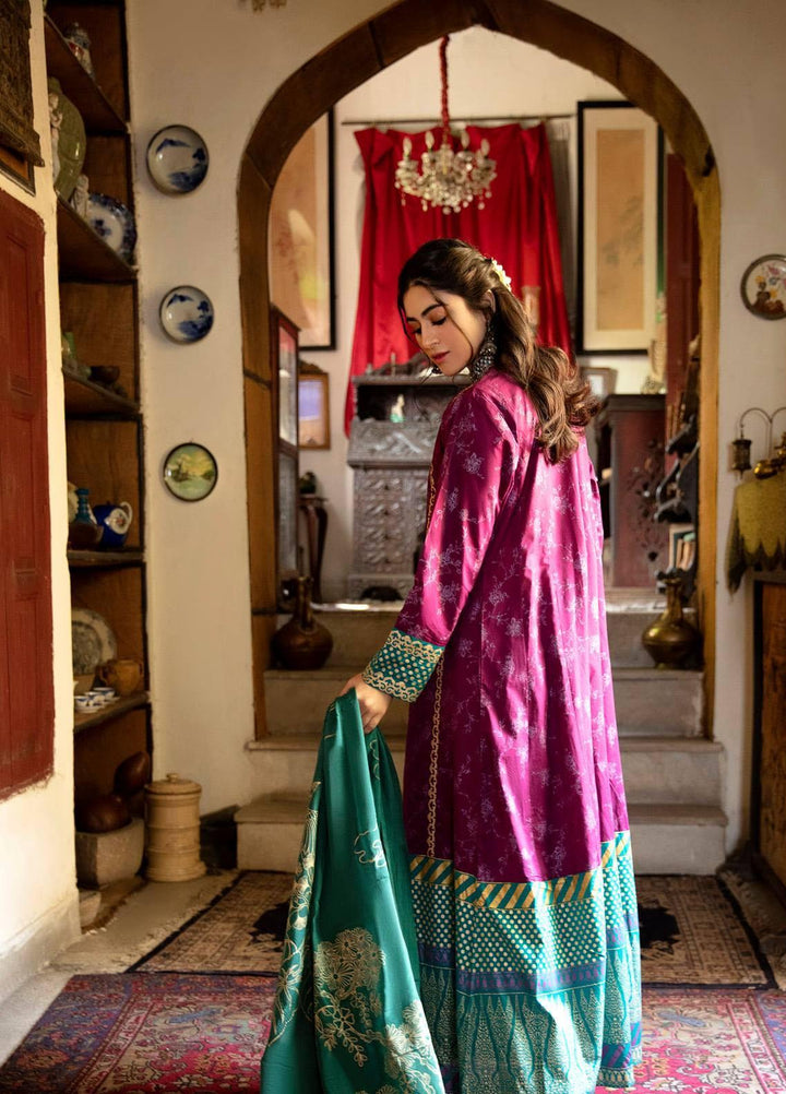 Garnet Clothing Screen Printed Lawn Stitched 2 Piece Suit REHBAR