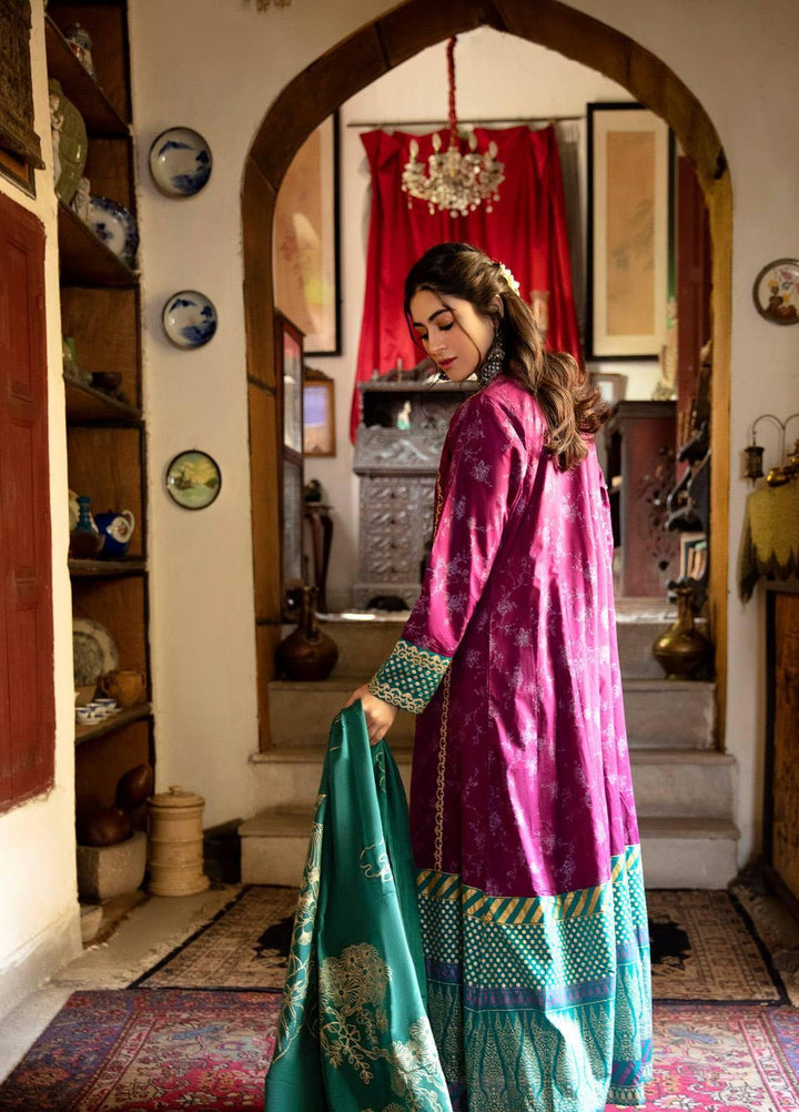 Garnet Clothing Pret Luxury Pret Screen Printed Lawn Frock REHBAR