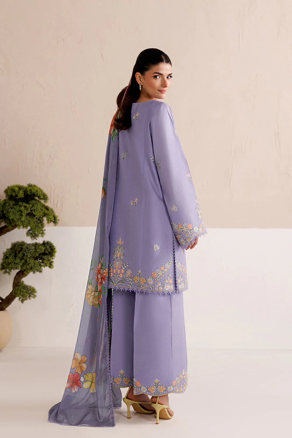 Mistfall by Panache Apparel RTW Embroidered Cotton 3 Piece Suit noera Eid Collection