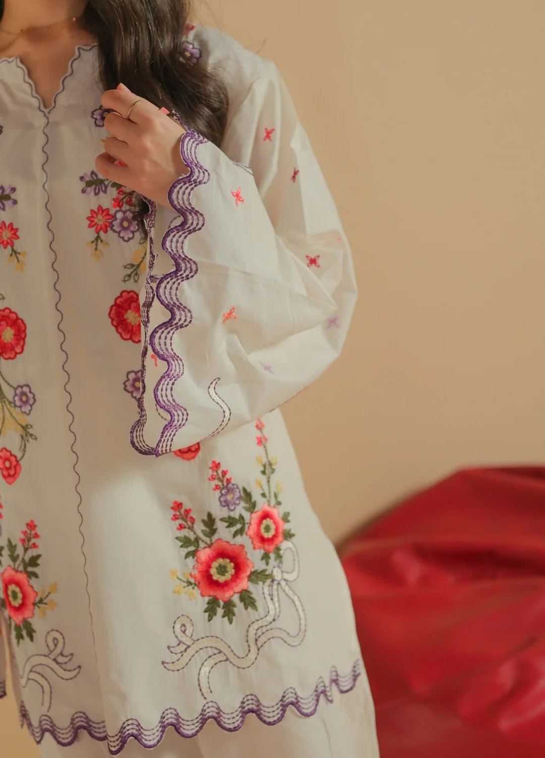 Dhaga Women RTW Embroidered Lawn 2 Piece Suit DHA-PEAK - Casual Collection