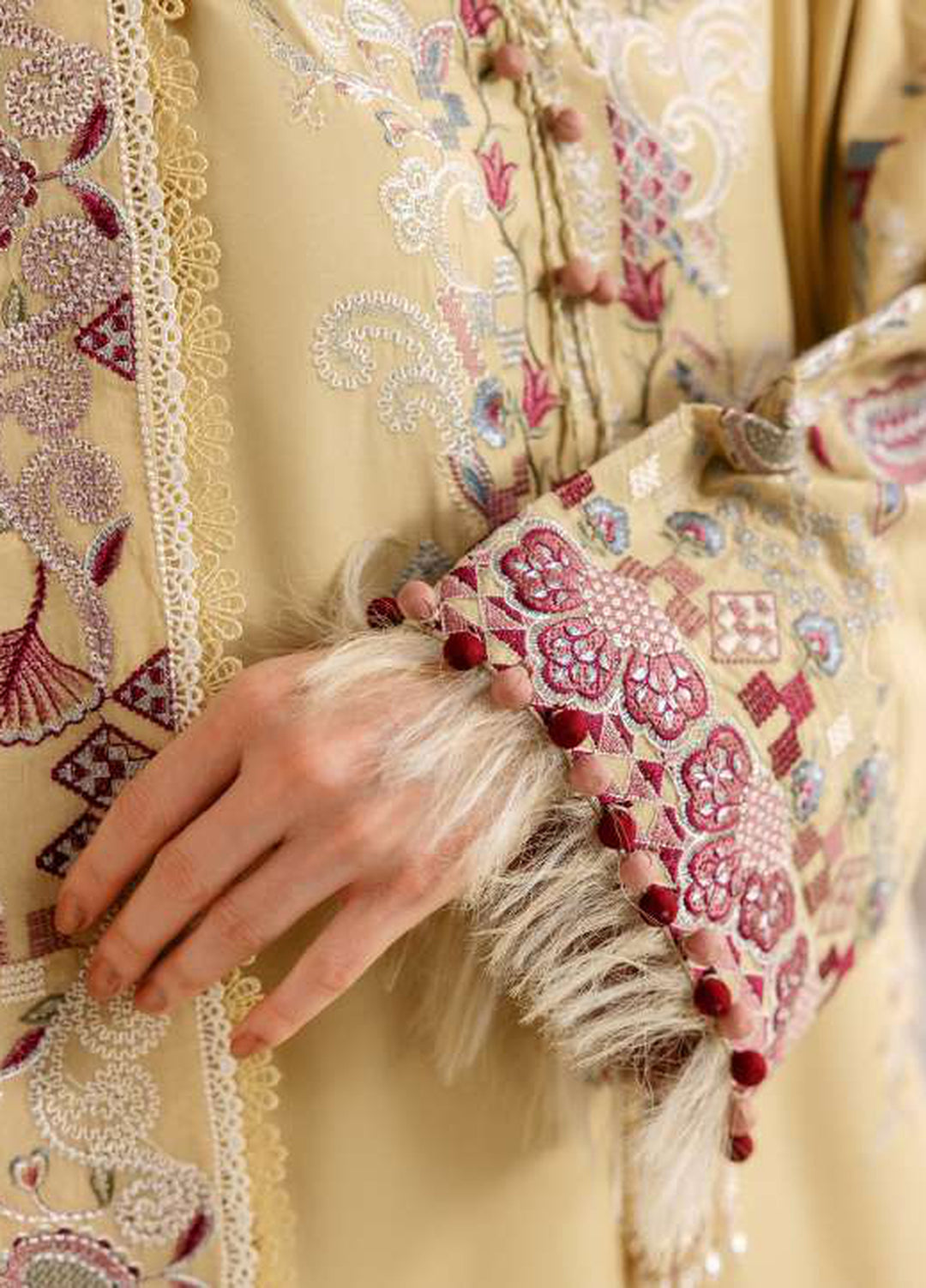 Luxe Silk by Florent Unstitched Embroidered Raw Silk 3 Piece Suit FL26ULS Aurelia - Festive Collection