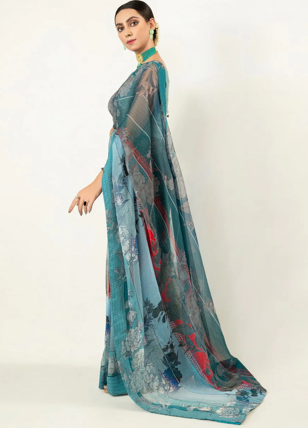 Imran Aftab RTW Printed Chiffon 3 Piece Suit IASC 03 - Festive Collection