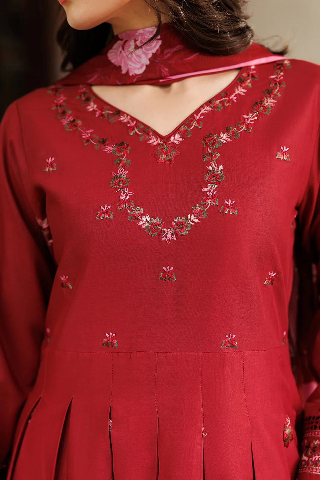 Mistfall Ramadan Edit by Panache Women RTW Embroidered Cotton 3 Piece Blush Reverie - Casual Collection