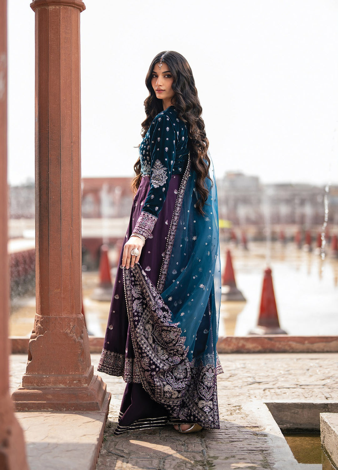 Mor by Xenia Formals Unstitched Embroidered Rawsilk 3 Piece Suit XE26UMV 08 UJEF - Festive Collection