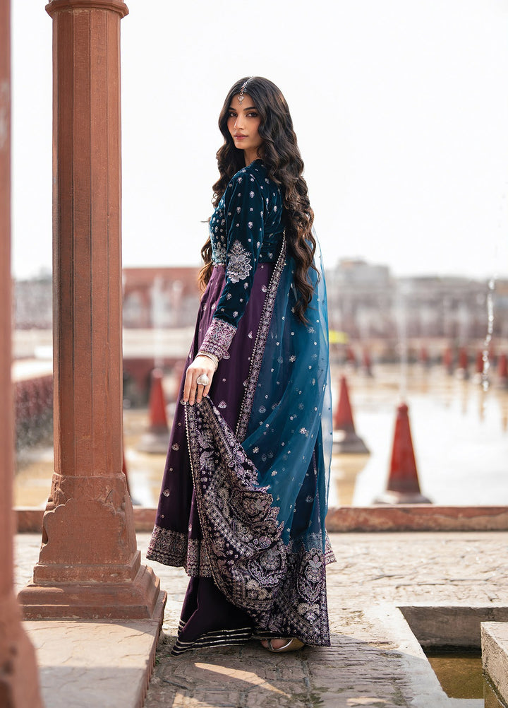 Mor by Xenia Formals Unstitched Embroidered Rawsilk 3 Piece Suit XE26UMV 08 UJEF - Festive Collection