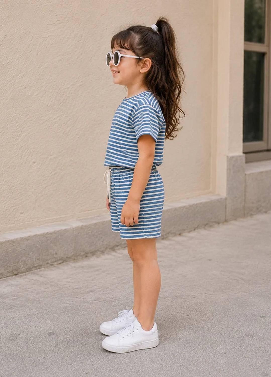BabyCo Kids RTW Printed Cotton Co-Ord Sets Suit Sorrento Unisex Stripe Lounge - Casual Collection
