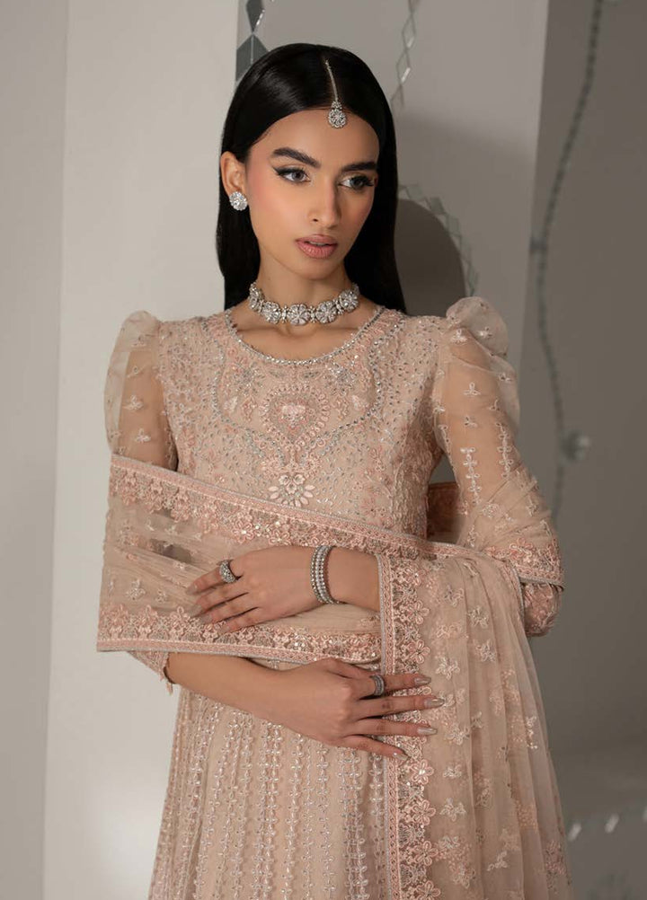Shehnai by Lavish Premium Unstitched Embroidered Organza 3 Piece Suit LVP26USO SH-06 MEHER - Wedding Collection
