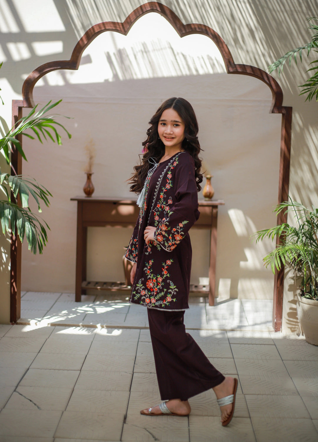 Khanak Girls RTW Embroidered Cotton 2 Piece Suit KST-171 - Casual Collection