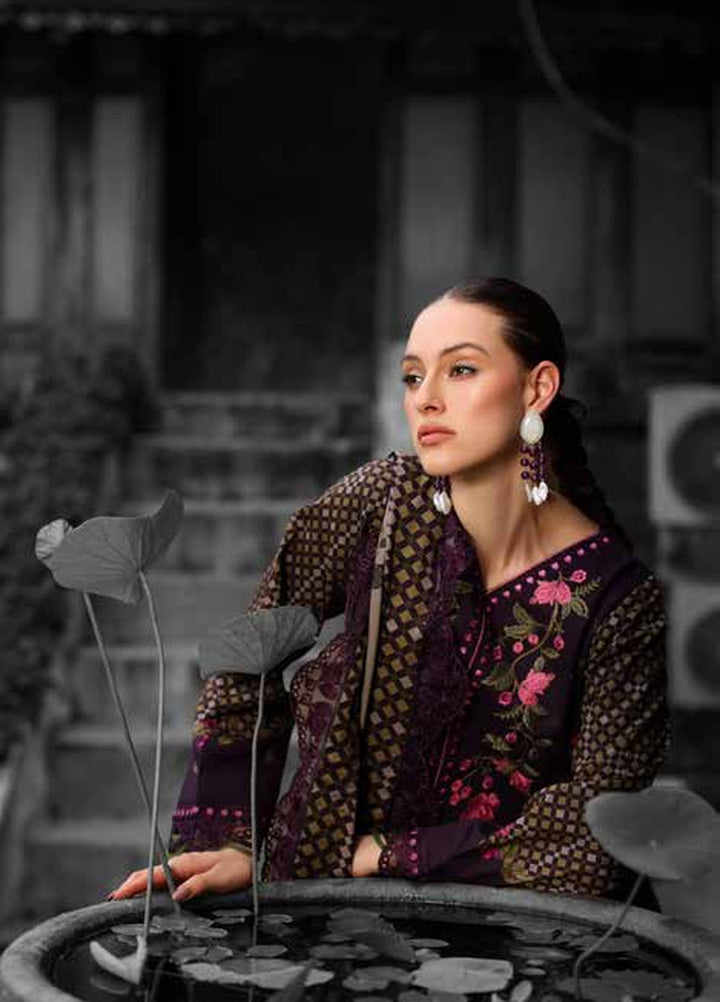 Combination by Charizma Unstitched Embroidered Linen 3 Piece Suit CHR26UCL CCW7-05 - Casual Collection