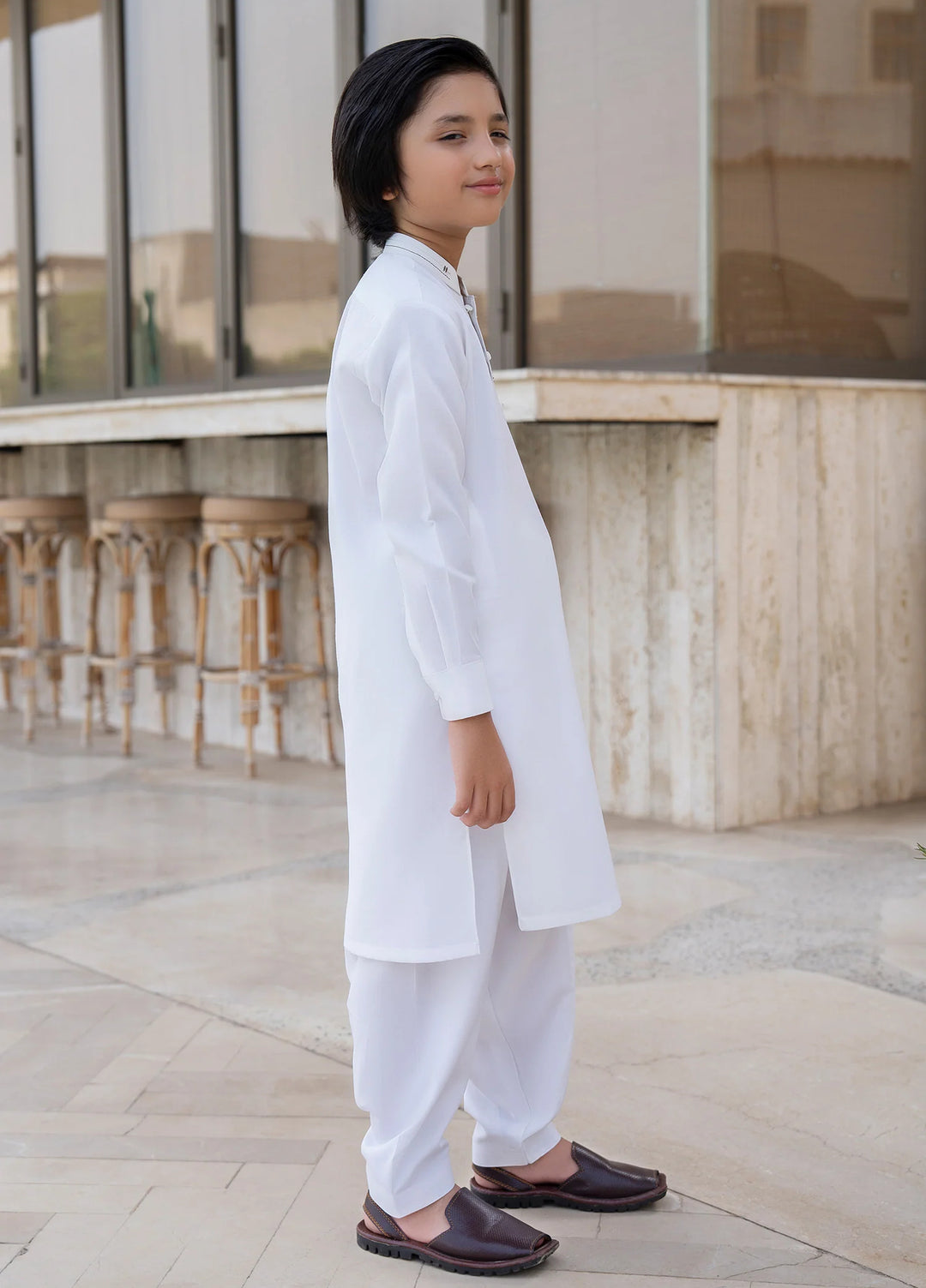 Buraq Boys RTW Solids Wash N Wear Kurta Shalwar Suit Shazil Casual Collection