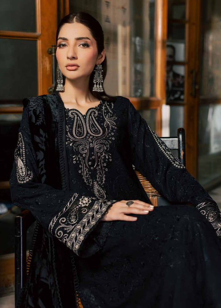 Nureh Exclusive Unstitched Leather Peach with Shawl 3 Piece Suit NU26UEP NE-287 - Festive Collection