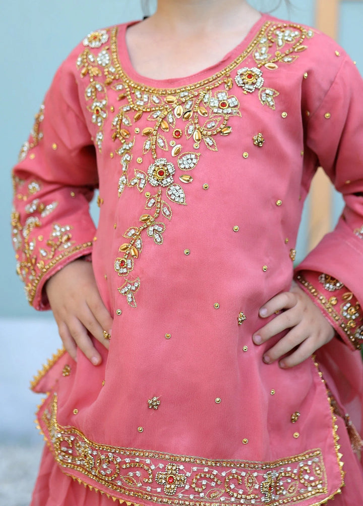 Khanak Girls RTW Embroidered Chiffon 3 Piece Suit KL-8 - Festive Collection