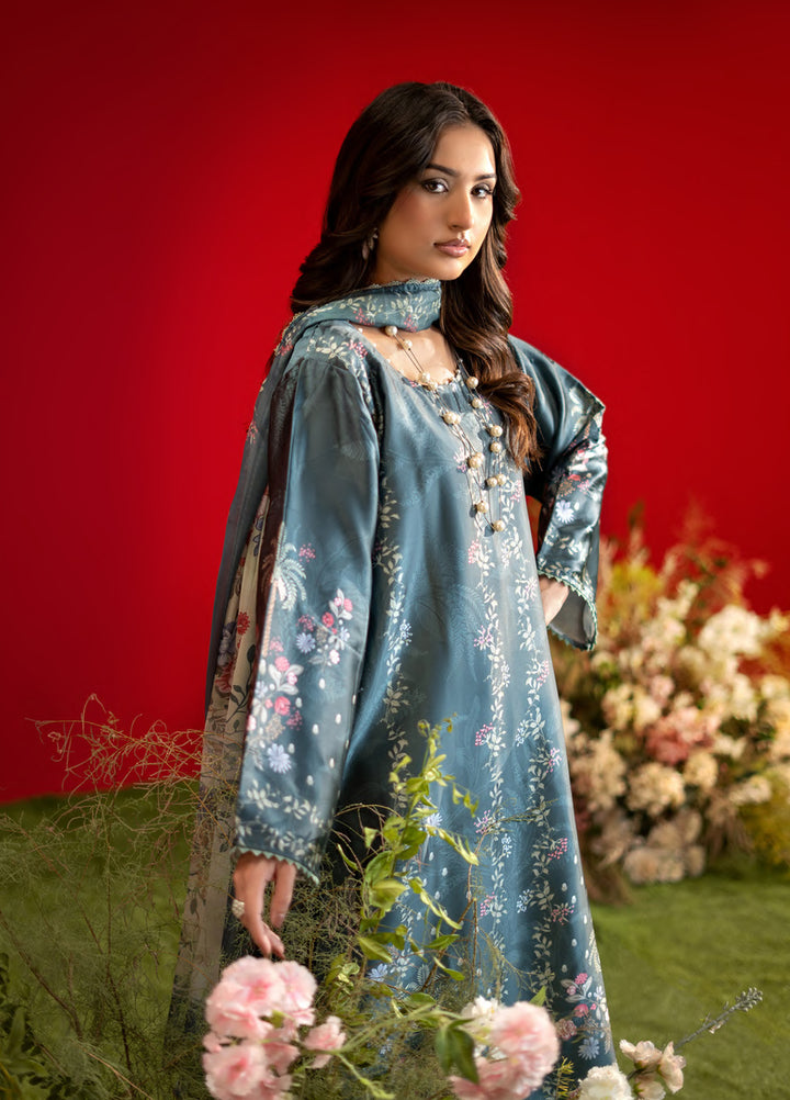 Marine by Rashid Textiles Unstitched Printed Luxury Silk 3 Piece Suit RT26USM D-3904 - Winter Collection