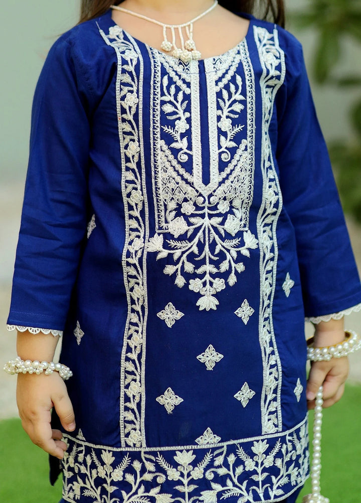 Khanak Girls RTW Embroidered Cotton 2 Piece Suit KST-78 - Casual Collection