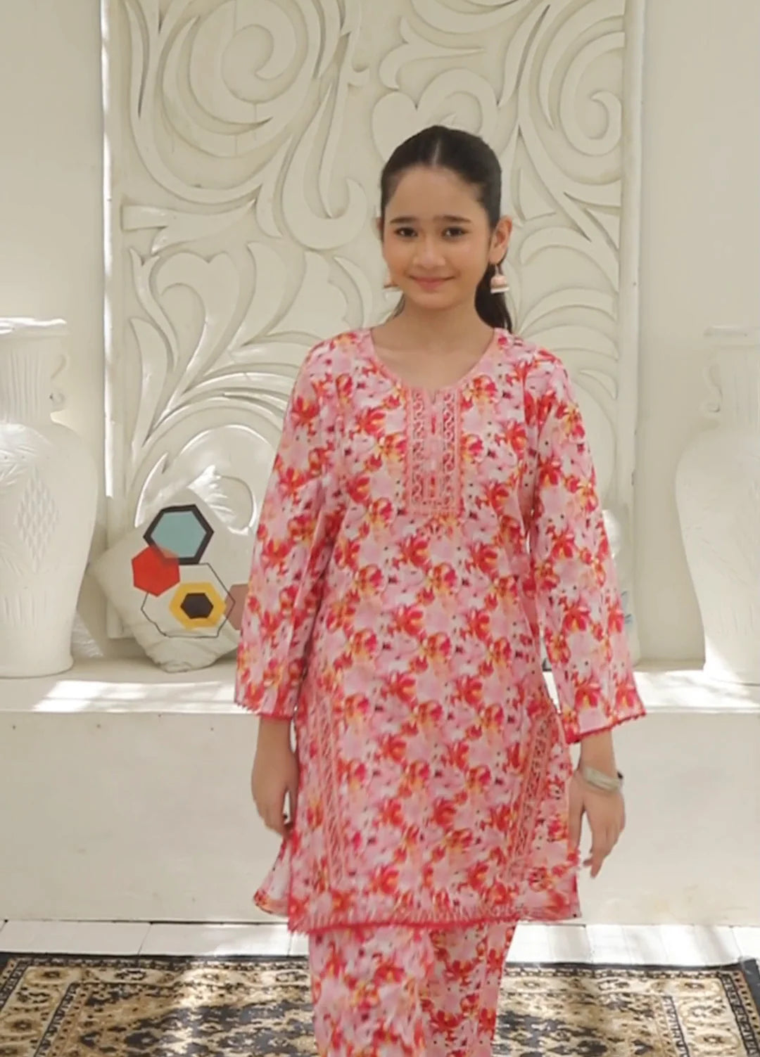 Khanak Girls RTW Embroidered Cotton 2 Piece Suit KST-200 - Casual Collection