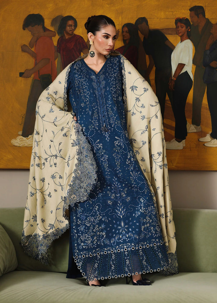Nureh Exclusive Unstitched Embroidered Marina 3 Piece Suit NU26UEM NE-277 - Festive Collection