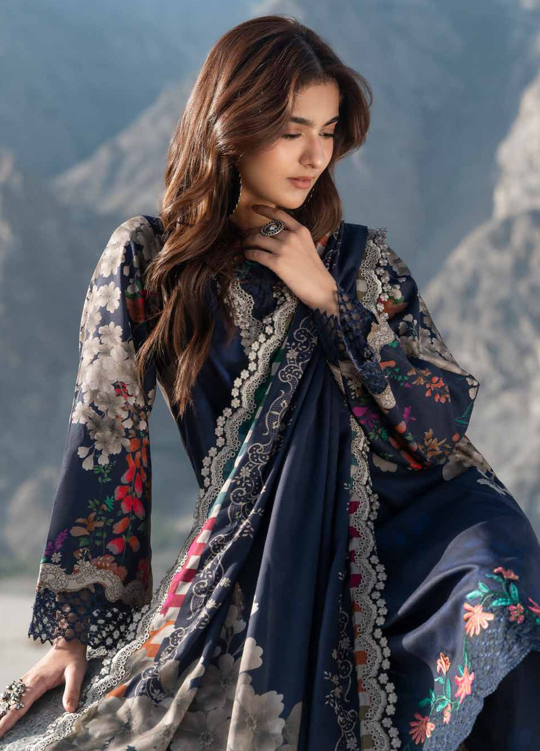 Aniiq by Charizma Unstitched Embroidered Linen 3 Piece Suit CHR26UAL ANW7-14 - Casual Collection