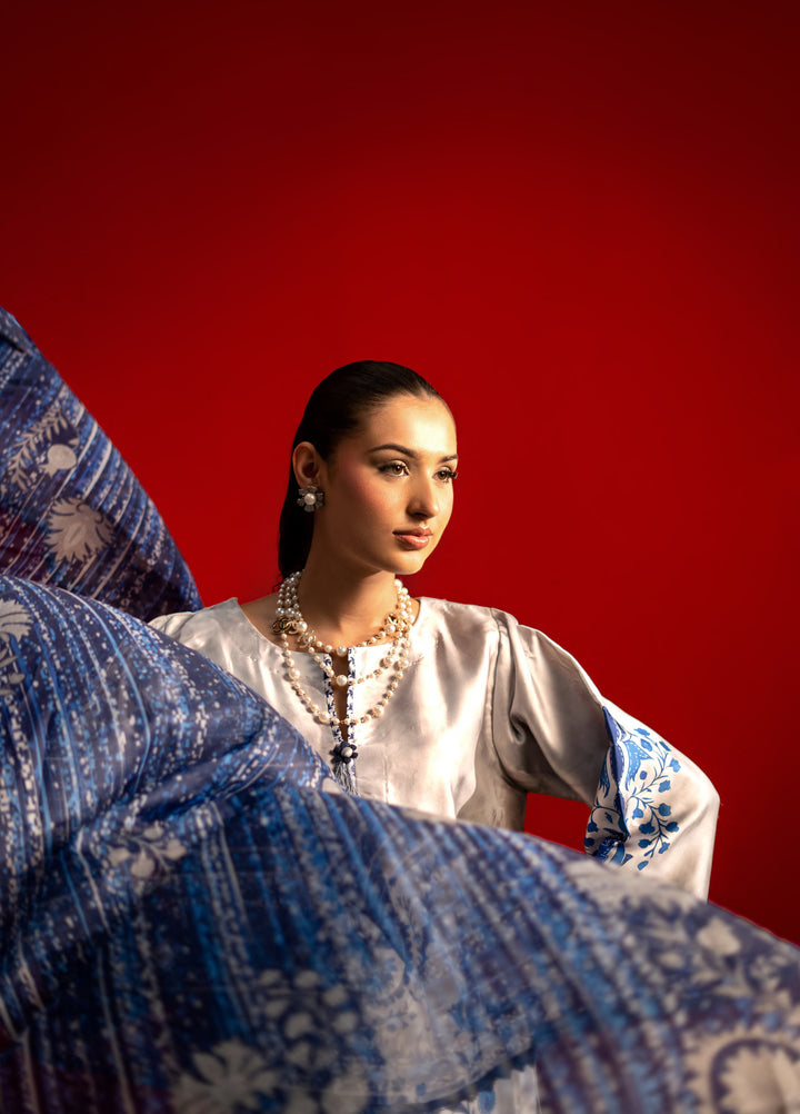 Marine by Rashid Textiles Unstitched Printed Luxury Silk 3 Piece Suit RT26USM D-3909 - Winter Collection