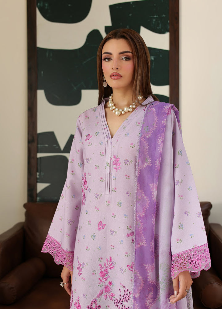 Sahl by Rashid Textiles Unstitched Embroidered Lawn Karandi 3 Piece Suit RT26USLK D-3911 - Casual Collection