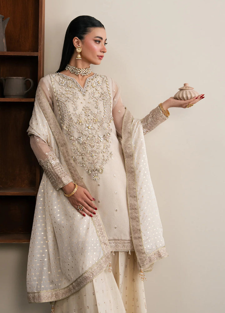 Xenia Formals Unstitched Embroidered Organza 3 Piece Suit D-01 Royale - Festive Collection