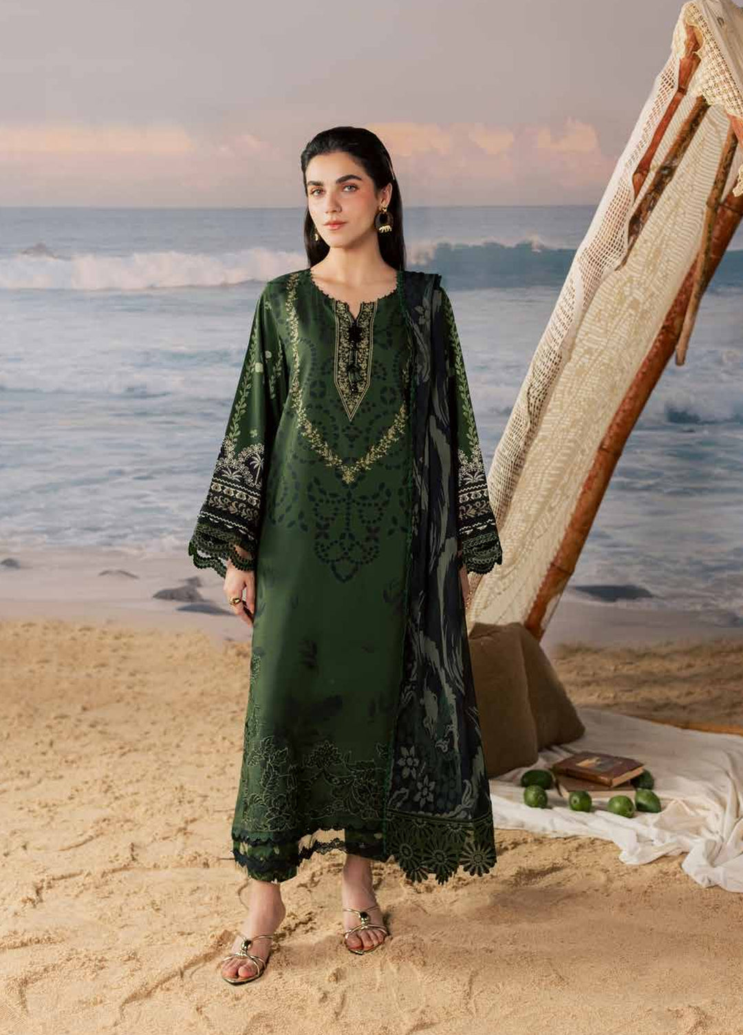 Daily Delights by Nureh Unstitched Embroidered Viscose Slub 3 Piece Suit NU26UDD DD-41 - Casual Collection