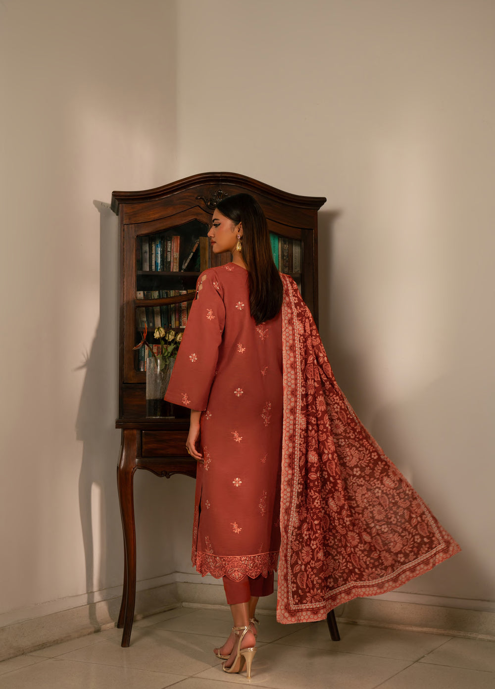 Manzil by Rashid Textiles Unstitched Embroidered Khaddar 3 Piece Suit RT26UKM D-1035 - Winter Collection