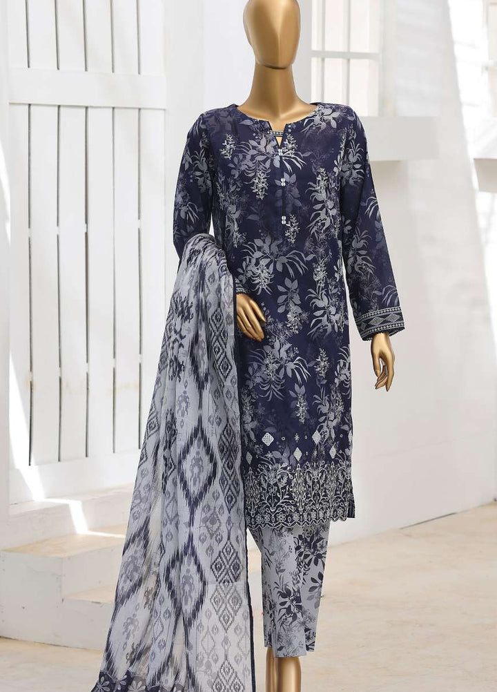 Zouk by HZ Textiles Unstitched Printed Lawn 3 Piece Suit HZ26UZL ZEC-1177 - Casual Collection