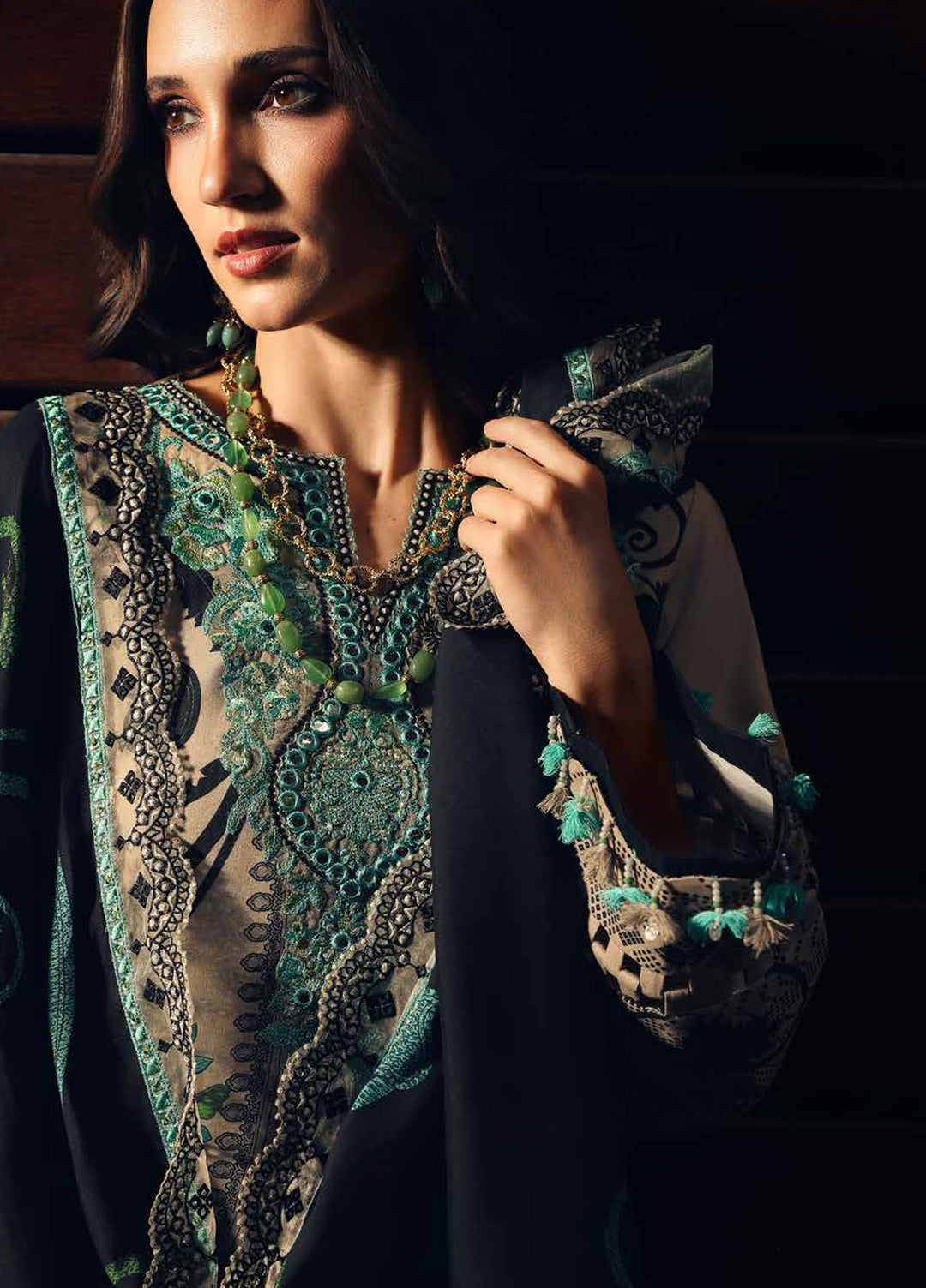 Aniiq by Charizma Unstitched Embroidered Linen 3 Piece Suit CHR26UAL ANW7-19 - Casual Collection