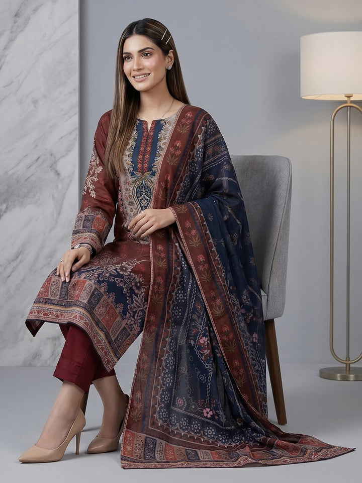 Salitex Unstitched Printed Lawn 3 Piece Suit SSW6U3P413 Summer Collection