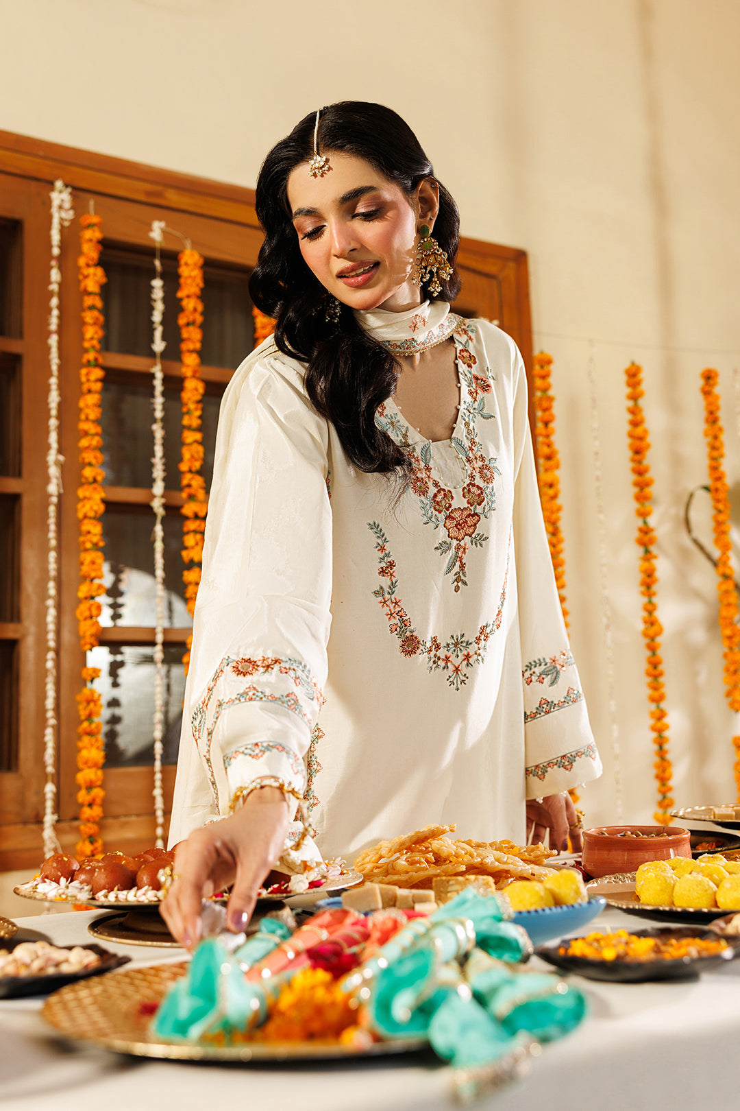 Noore Eid by Panache Women RTW Embroidered Raw Silk 3 Piece Suit Farasha - Eid Collection