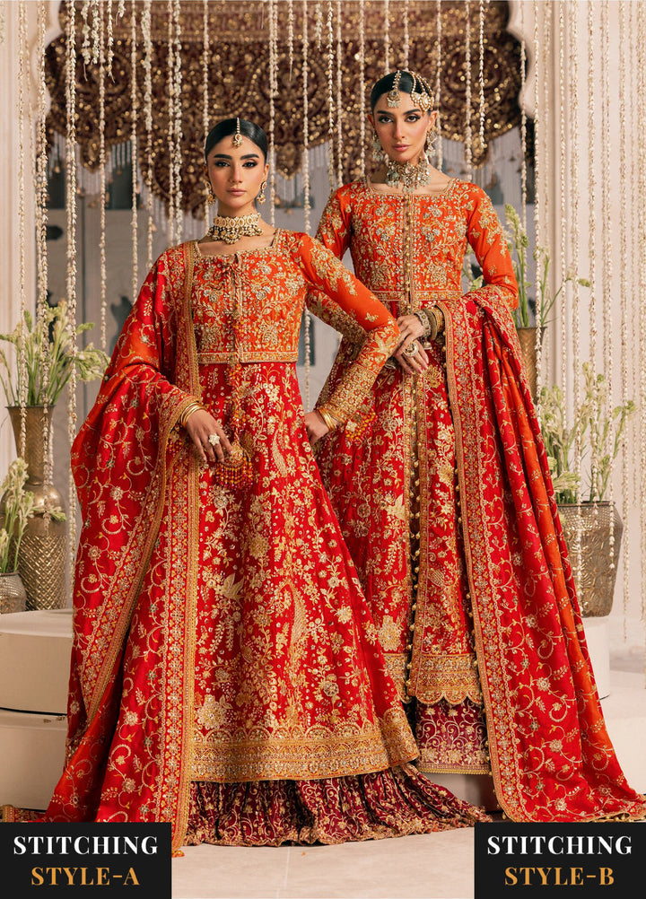 AIK Atelier Unstitched Embroidered Kataan Silk 3 Piece Suit AIK26UAW D-05 - Wedding Collection