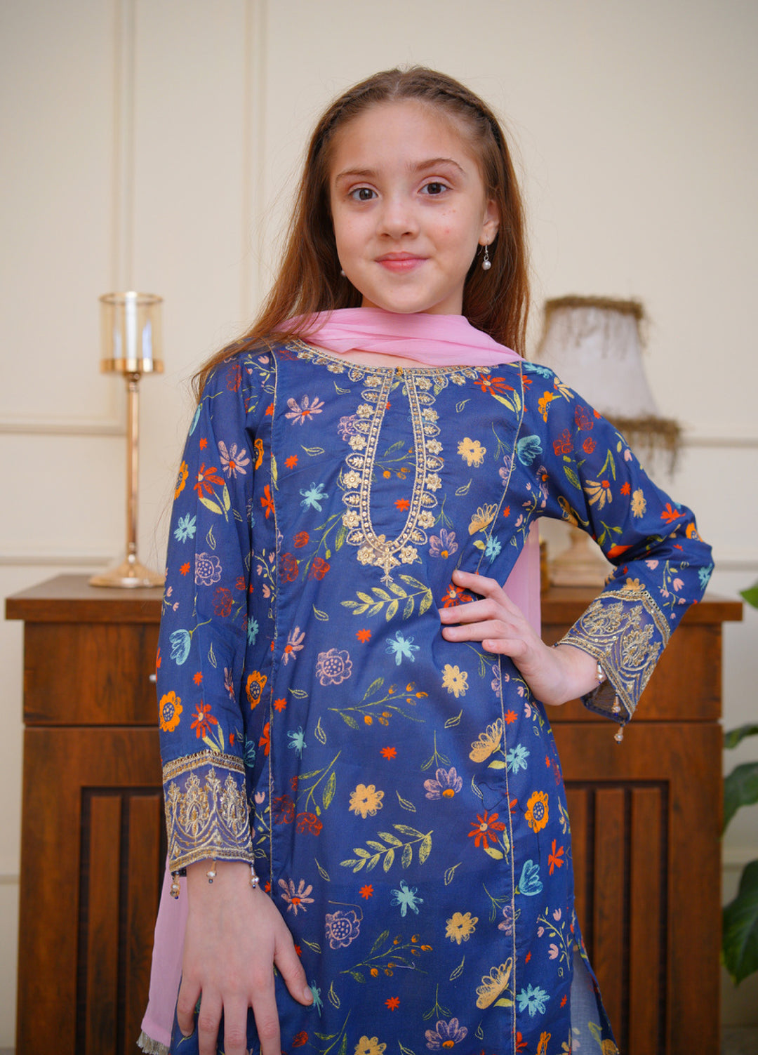 Shanzey Girls RTW Embroidered Lawn 3 Piece Suit SZ26PL SHK-6805 - Casual Collection