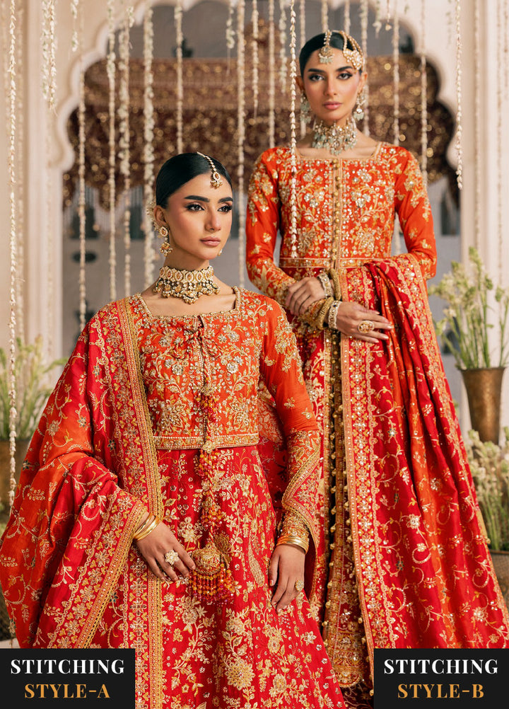 AIK Atelier Unstitched Embroidered Kataan Silk 3 Piece Suit AIK26UAW D-05 - Wedding Collection