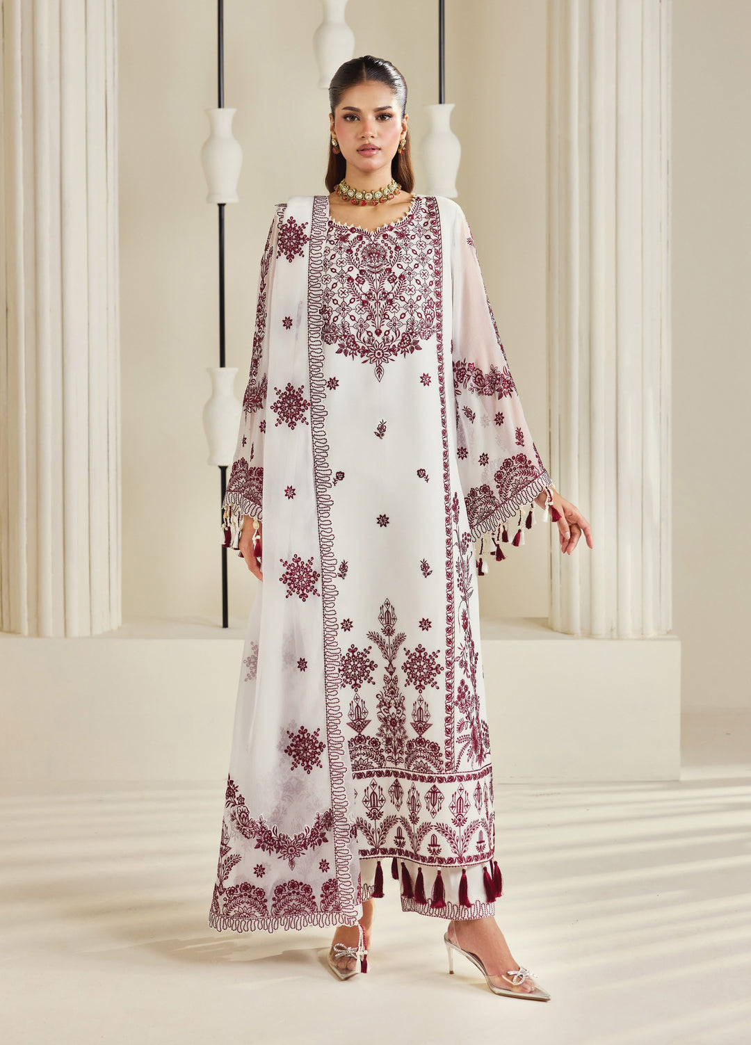 Dhaagay by Alizeh Fashion Unstitched Embroidered Chiffon 3 Piece Suit AF26UCD AF-DHG-5049 Arbella - Festive Collection