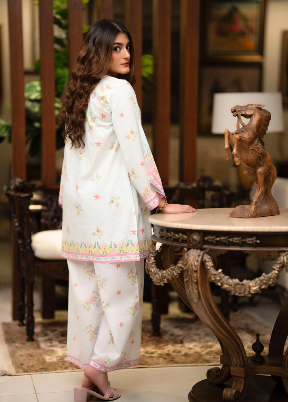 Raniahs by Laaleh RTW Printed Cotton Lawn 2 Piece Suit LAH26PR Amalfi Shell - Casual Collection