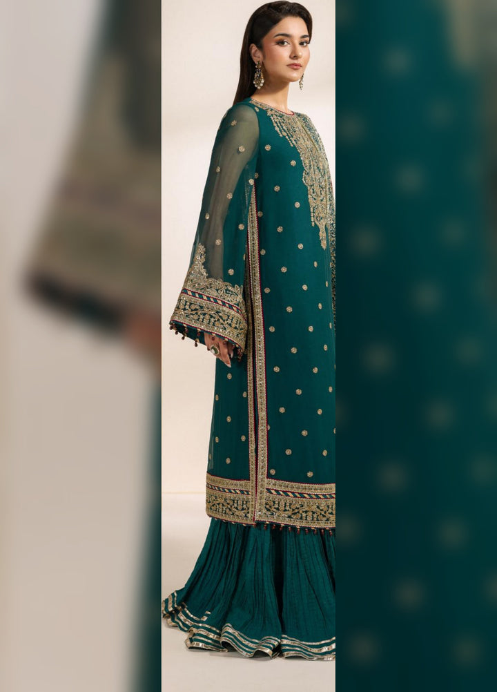 Meraki by Zarif Unstitched Embroidered Chiffon 3 Piece Suit ZR26UCM SARAI 05 - Festive Collection