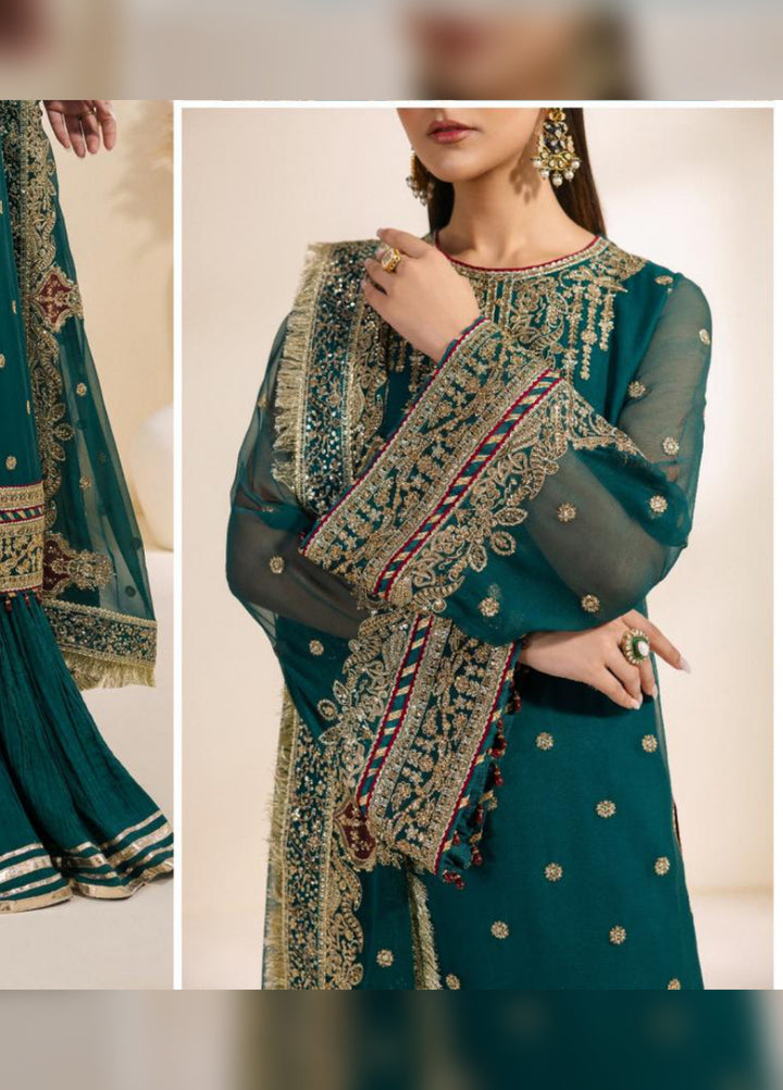 Meraki by Zarif Unstitched Embroidered Chiffon 3 Piece Suit ZR26UCM SARAI 05 - Festive Collection