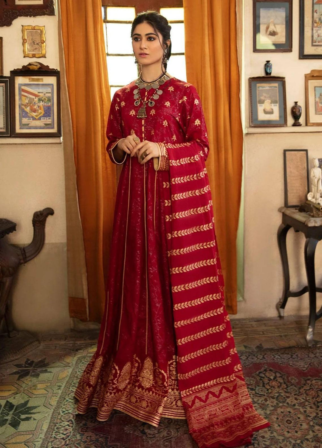 Garnet Clothing Pret Luxury Pret Screen Printed Lawn Frock DASTAK