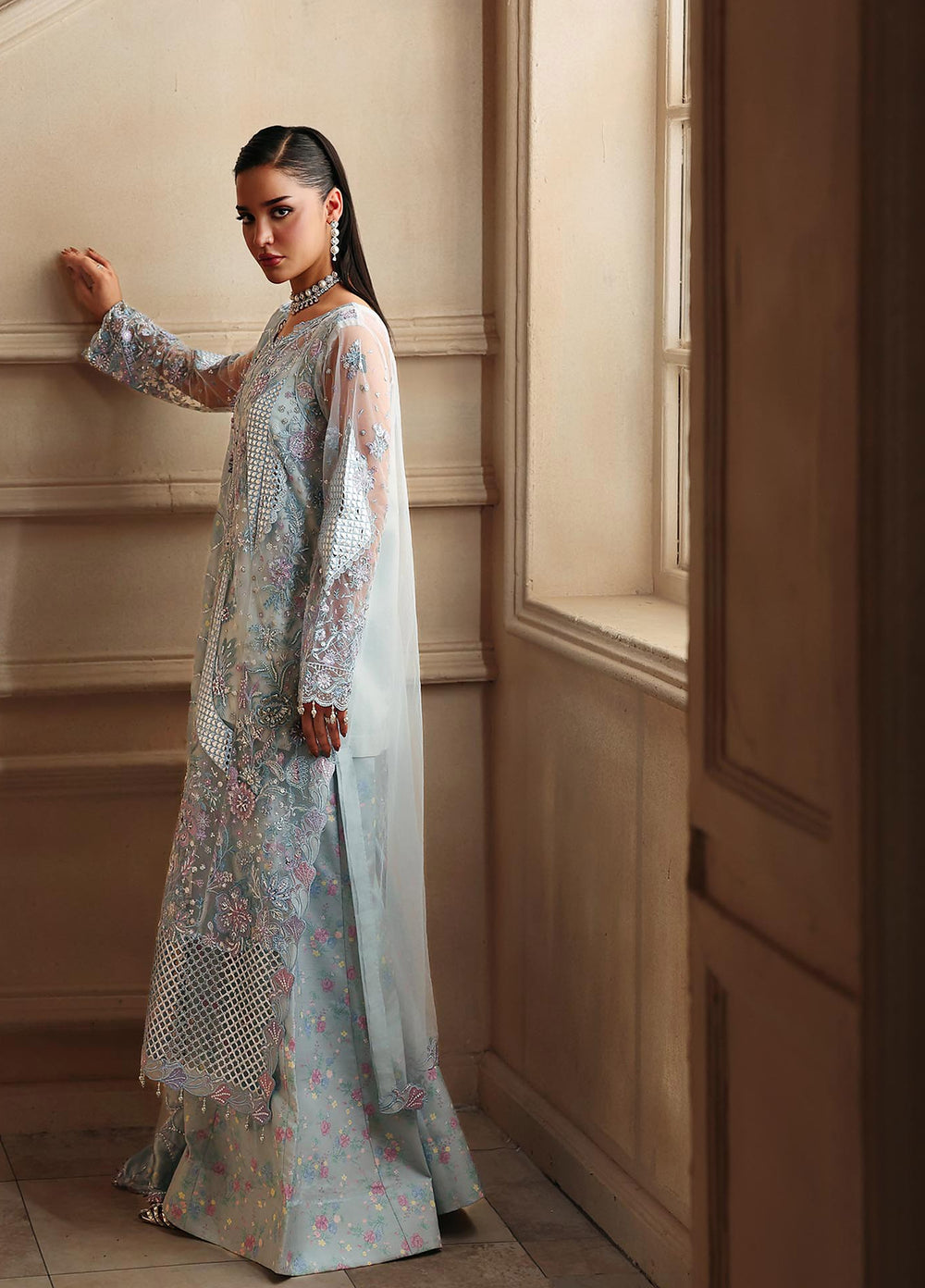 Sage by Rajbari Unstitched Embroidered Net 4 Piece Suit RB26SW Margot 05 - Wedding Collection