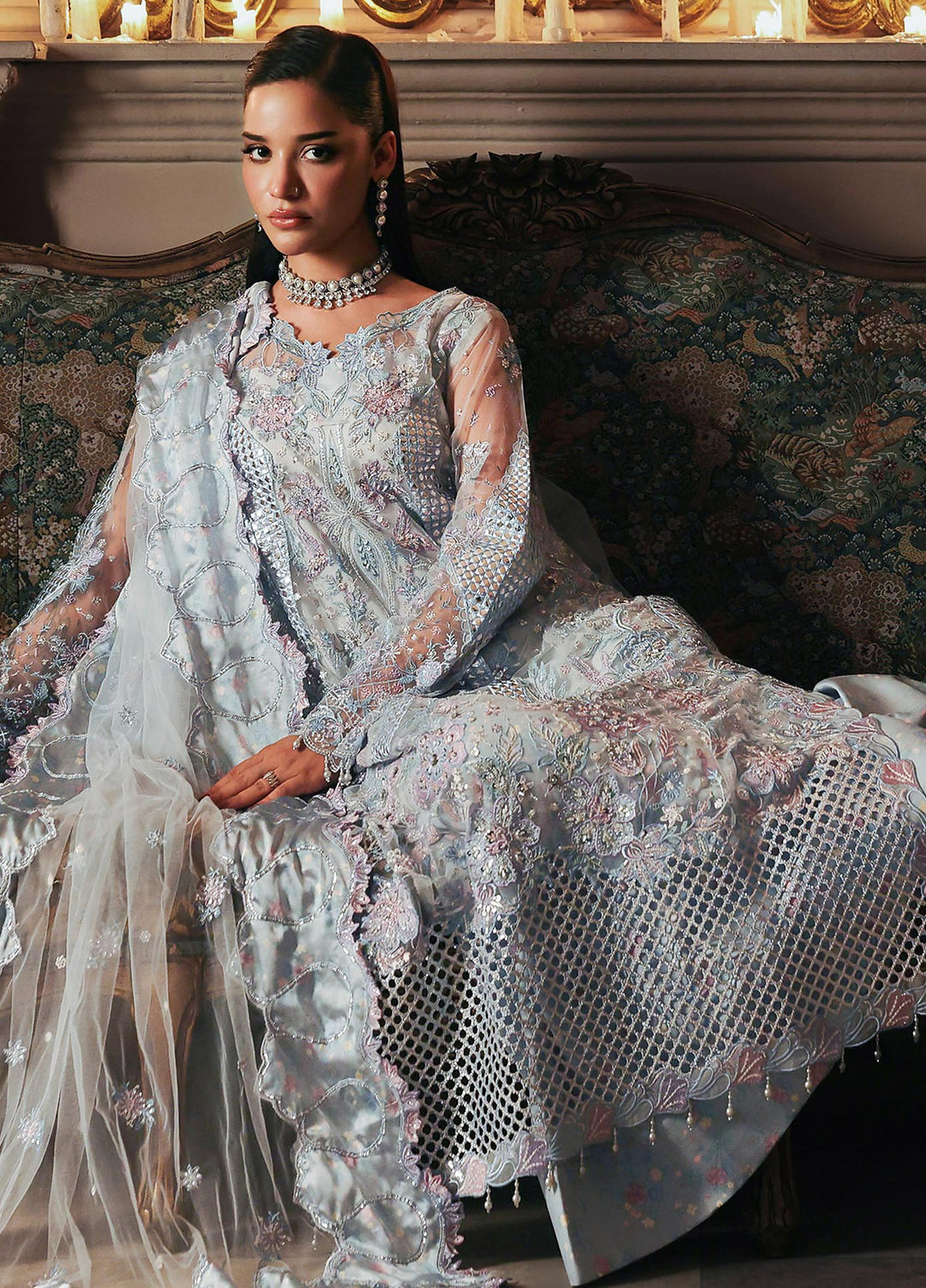 Sage by Rajbari Unstitched Embroidered Net 4 Piece Suit RB26SW Margot 05 - Wedding Collection