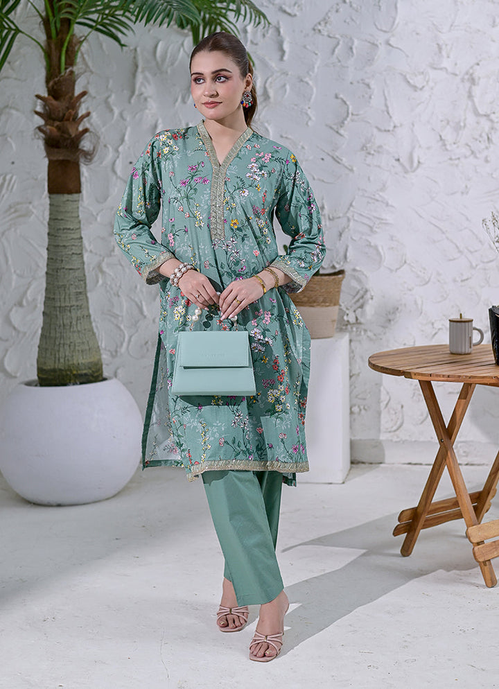 Gulbahar by Ishq e Rang RTW Embroidered Lawn 3 Piece Suit Sage Charm Festive Collection