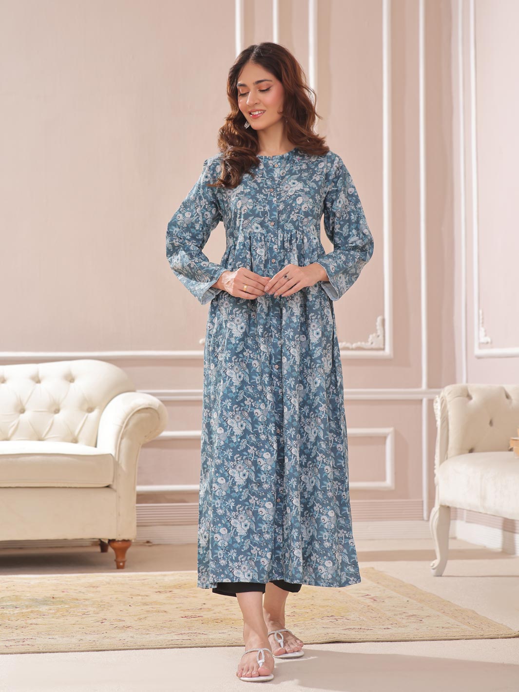 TNG Women Pret Khaddar 1 Piece Suit Nihara Frock - Winter Collection