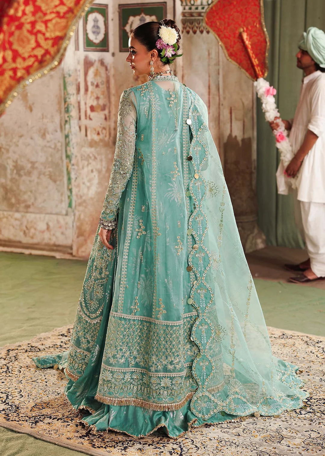 Veere di Wedding by Sardinia Unstitched Brides Embroidered Handwork Organza Suits 3 Piece SRD25VW D-1305 Roohi - Formals Collection