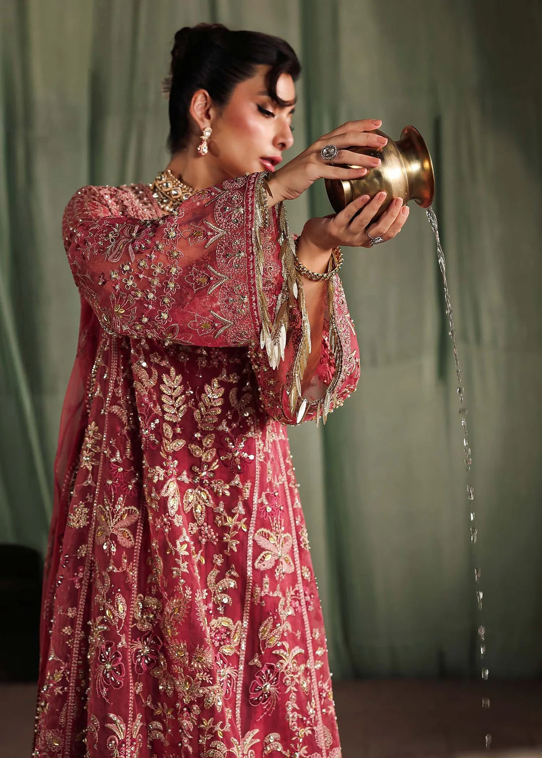 Veere di Wedding by Sardinia Unstitched Brides Embroidered Handwork Organza Suits 3 Piece SRD25VW D-1303 Ghazal- Formals Collection