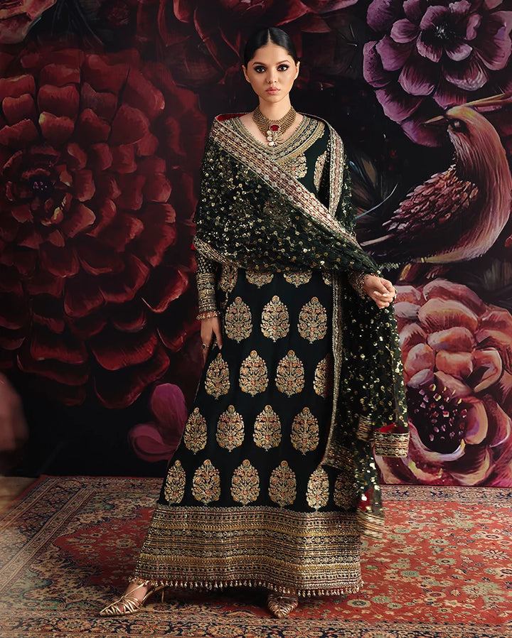 Royale Eternel by Roheenaz Unstitched Embroidered Chiffon 3 Piece Suit RN26URE Crown Jewel RUNCH260102 - Wedding Collection