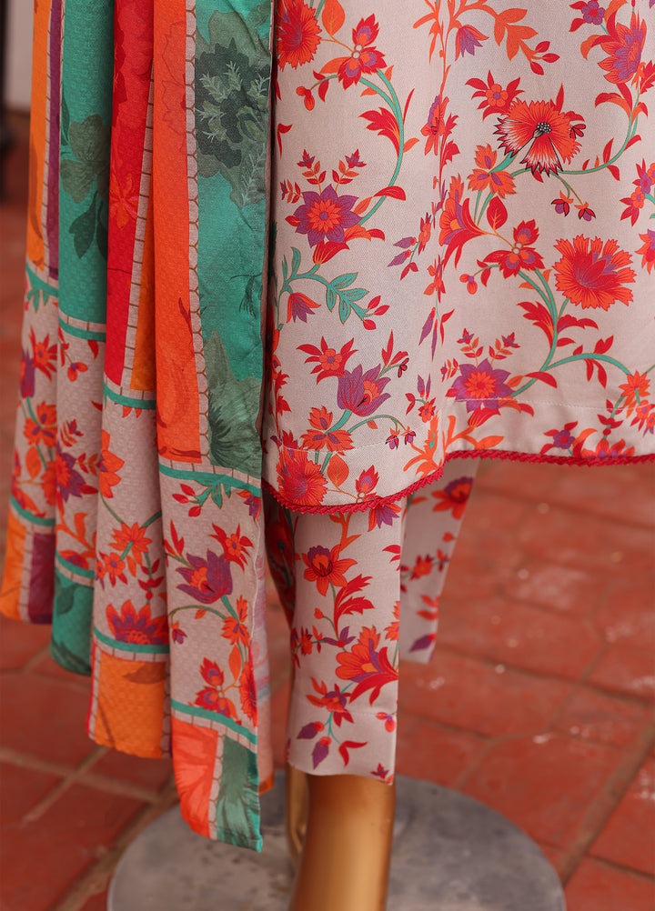 Hz Textiles Unstitched Printed Viscose Twill 3 Piece Suit HZ26UVT VT-5034 - Winter Collection