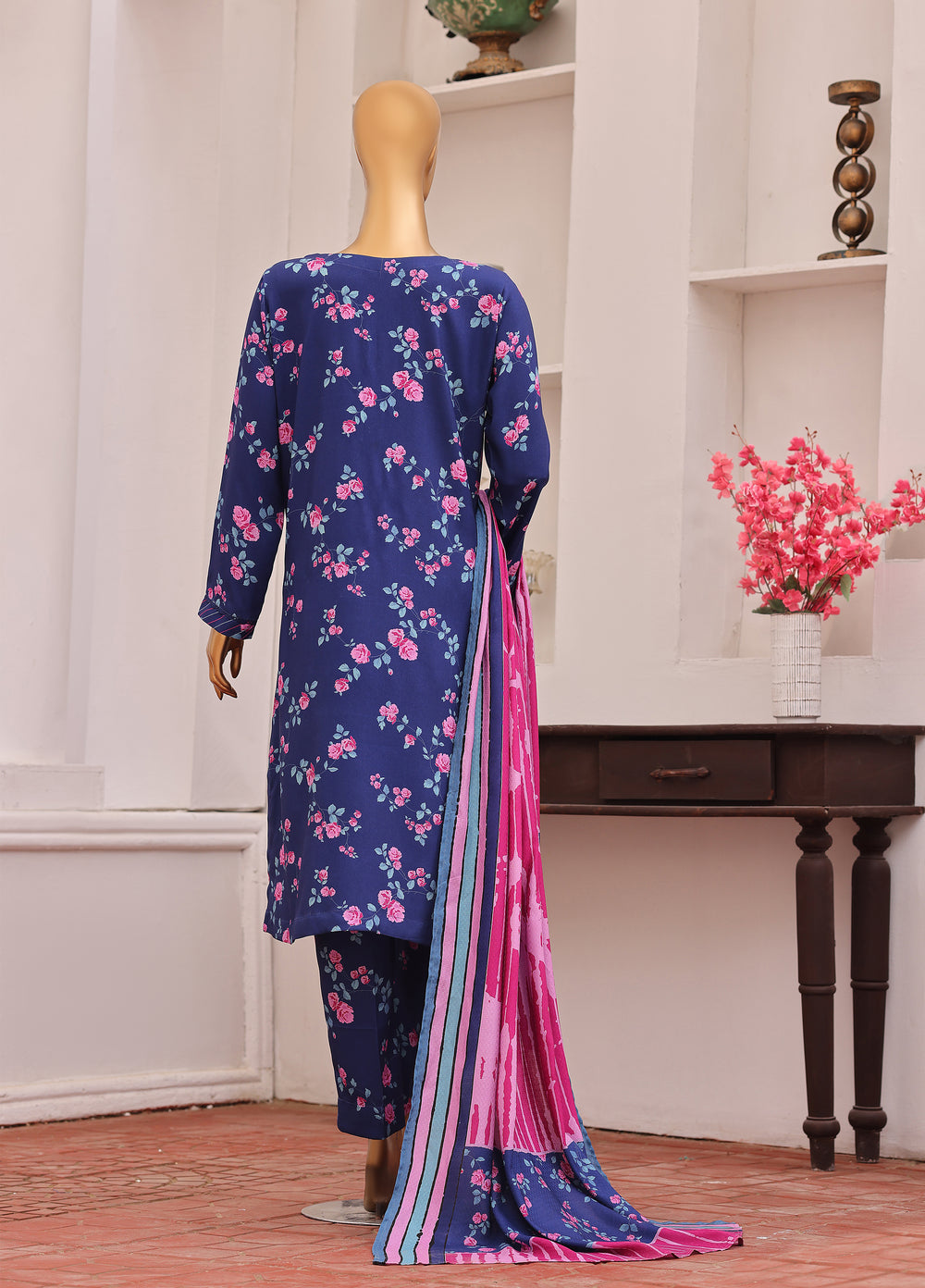 Hz Textiles Unstitched Printed Viscose Twill 3 Piece Suit HZ26UVT VT-5032 - Winter Collection